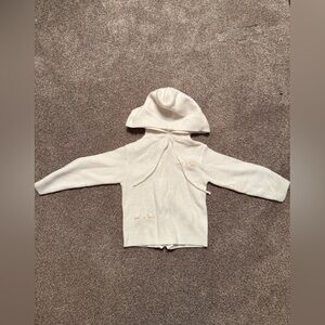 Blue Bird Cream Hooded Cardigan